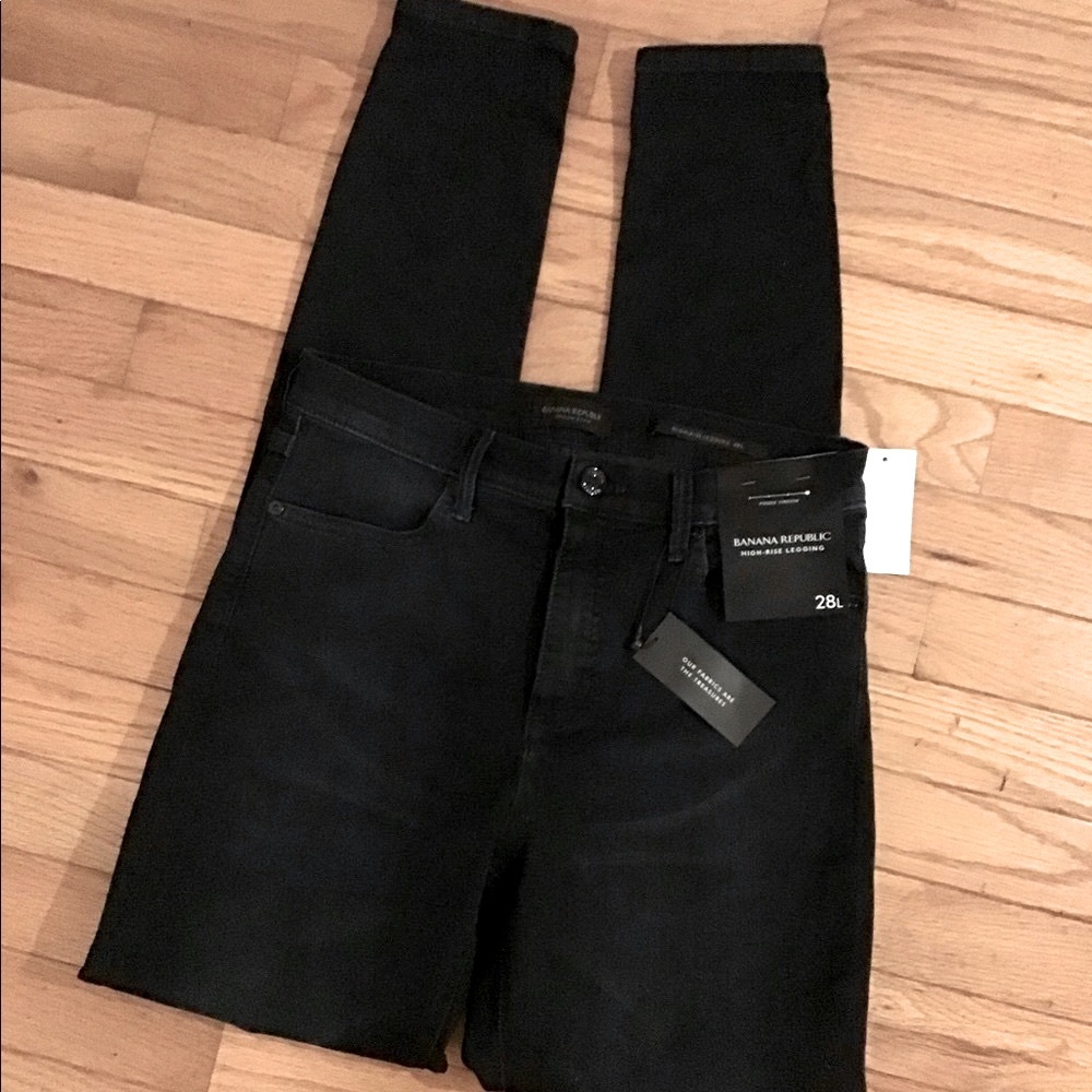 NWT BANANA REPUBLIC HIGH RISE LEGGING POWER STRETCH DENIM - SOFT & LIGHTWEIGHT - Picture 2 of 11